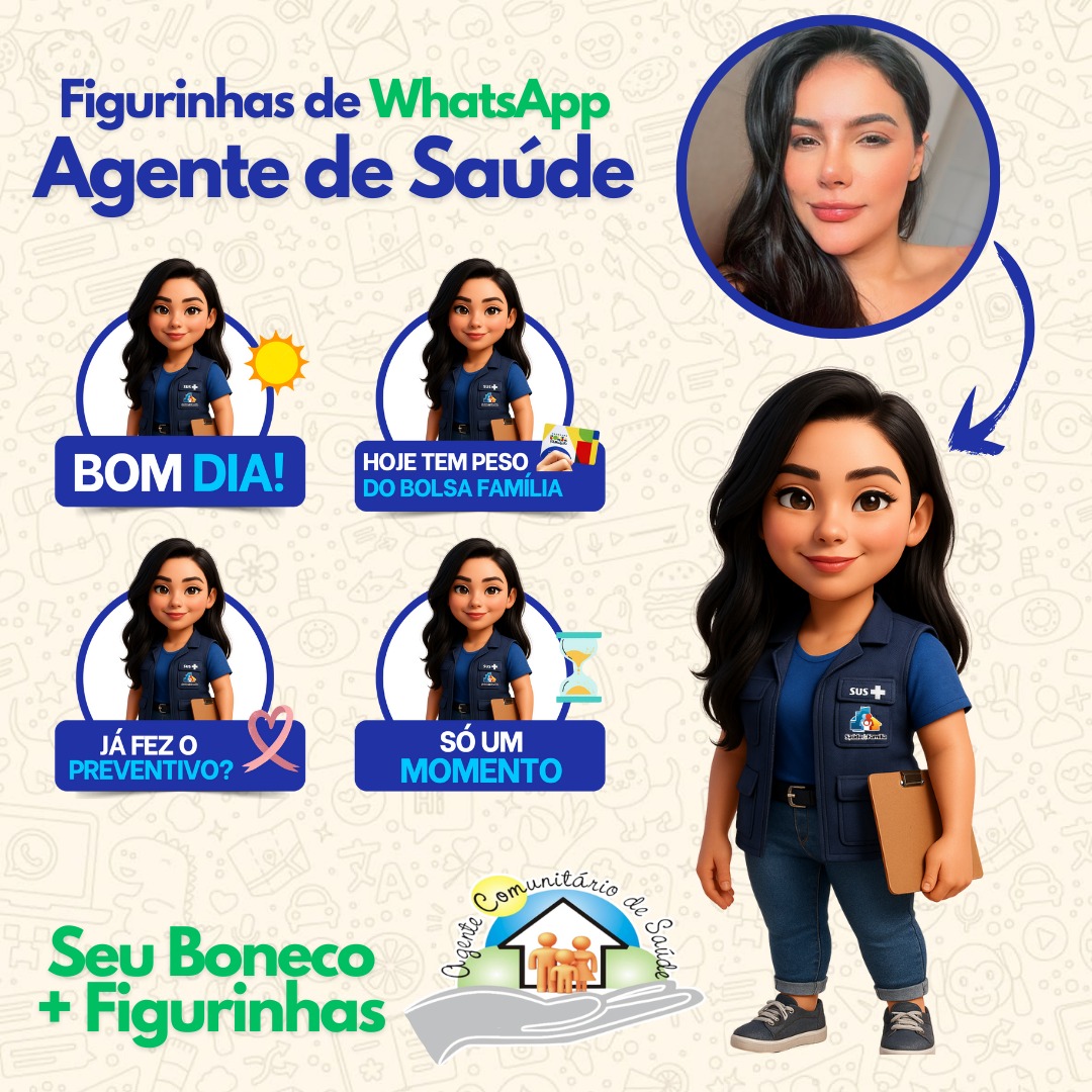 Pack de Figurinhas  boneco 3D para ACS