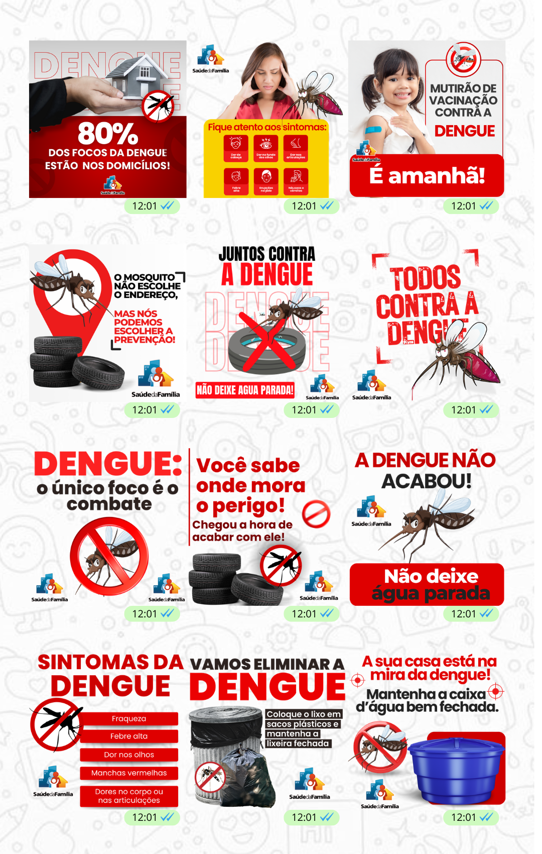 Pack de Figurinhas de Whatsapp da Dengue